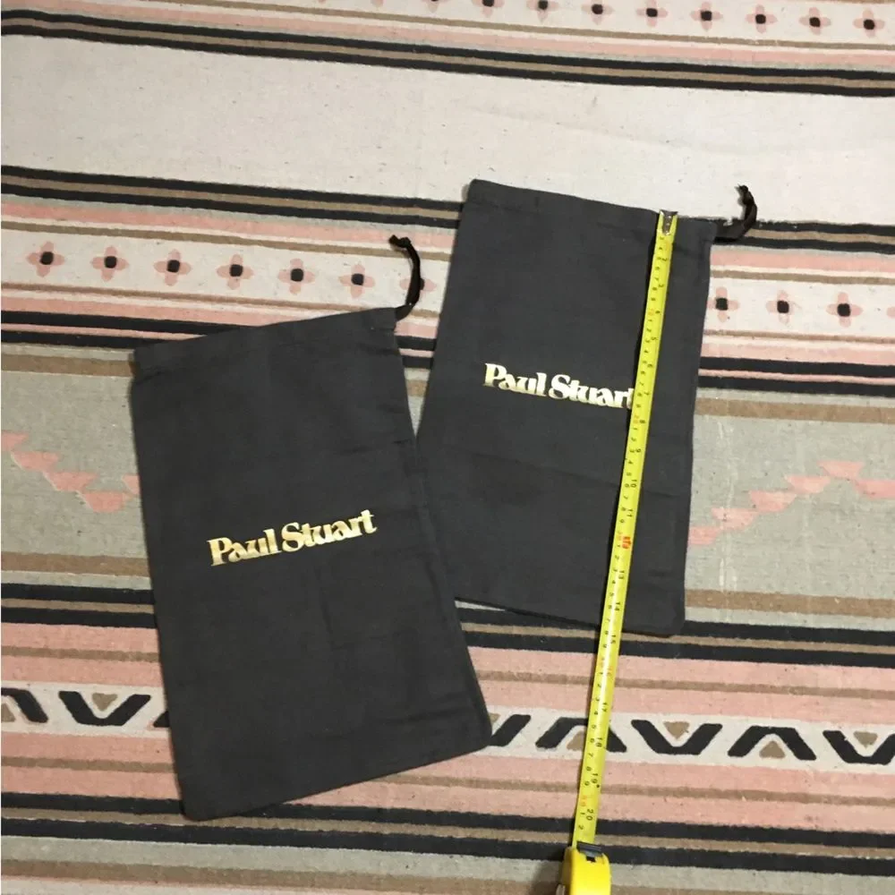 Paul Stuart dustbag bundle of two (2) never used brown gold letters